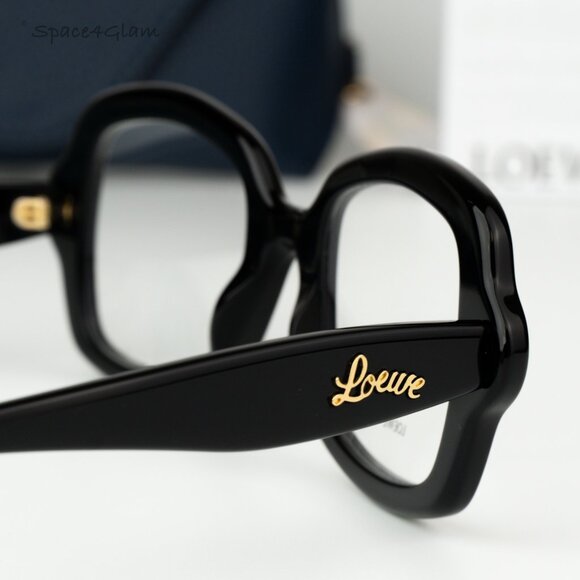 Loewe Women Eyeglasses Shiny Black Demo Square LW50066I CURVY 001 BRAND NEW - Picture 5 of 8